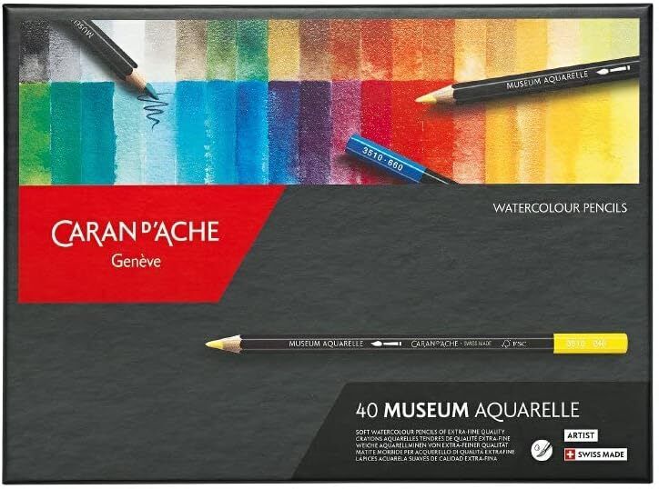 Caran D'Ache Museum Aquarelle Pencil 40 Color Set 3510.34