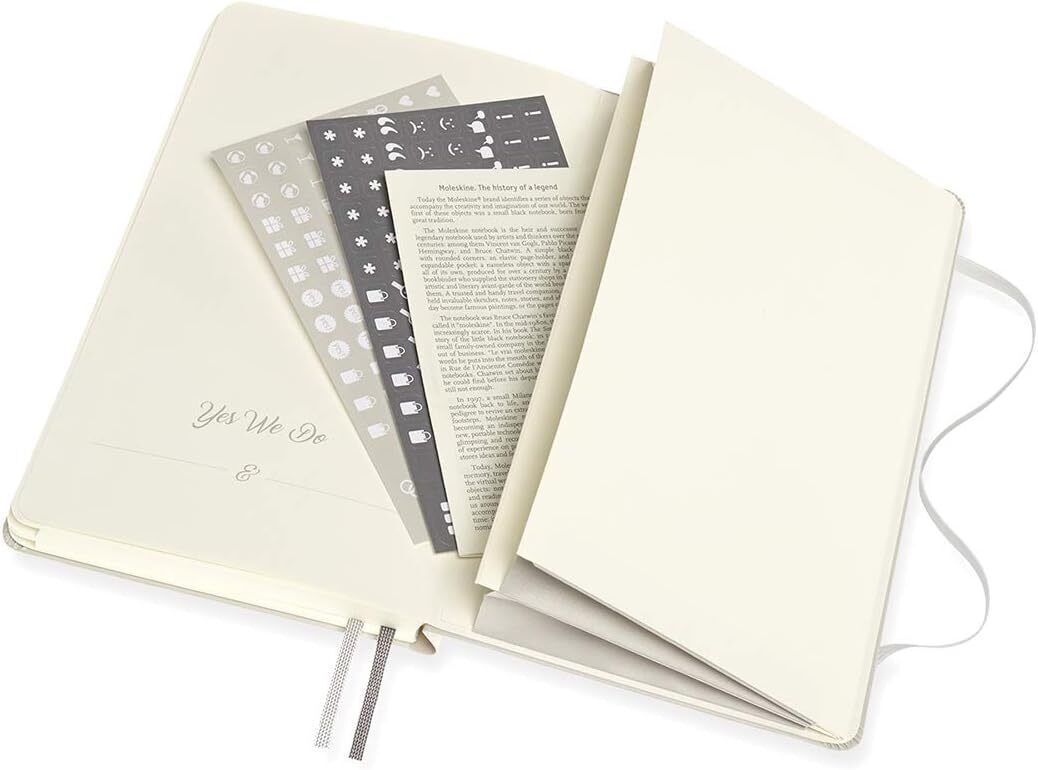 Moleskine Passion Journal, Wedding, Hard Cover, Large (5" x 8.25") Pearl Grey,