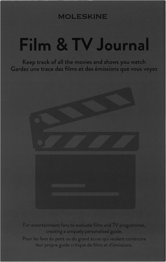 Moleskine Passion Journal, Film & TV, Hard Cover, Large (5" x 8.25") Black, 400