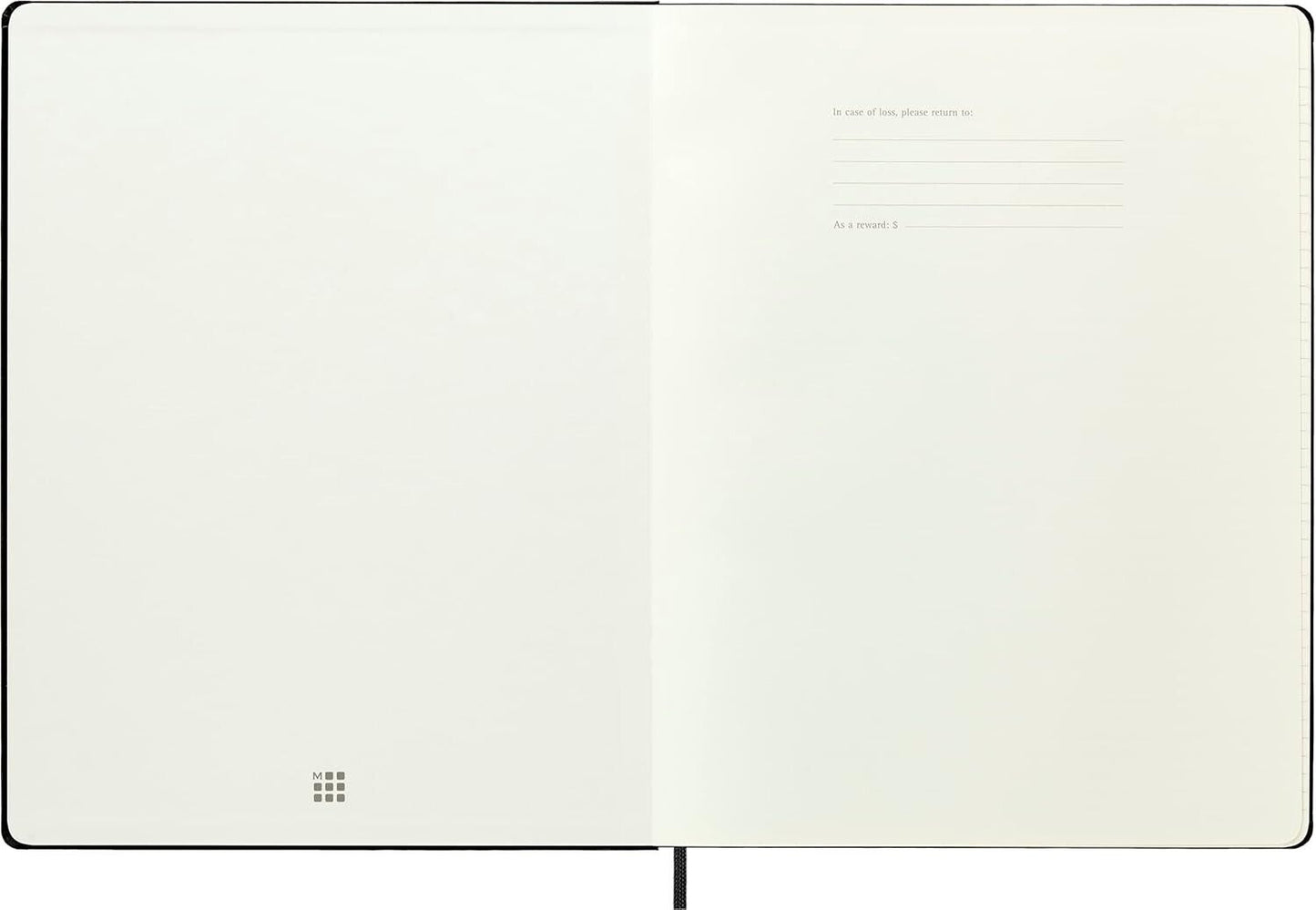 Classic Notebook, Hard Cover, XXL (8.5" X 11") Ruled/Lined, Black, 192 Pages