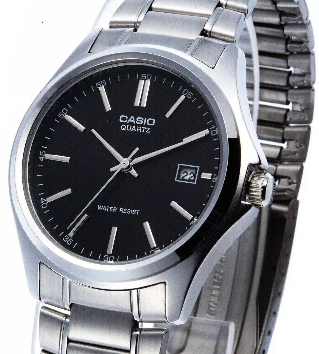 Casio Men Analog Black Watch Model MTP-1183A-1ADF Black Stainless Steel Material