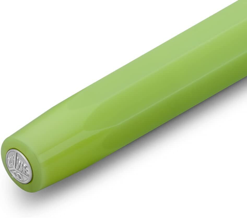 Kaweco FROSTED SPORT Fine Lime Fountain Pen, 13cm, BB Nib, Premium Ink Cartridge