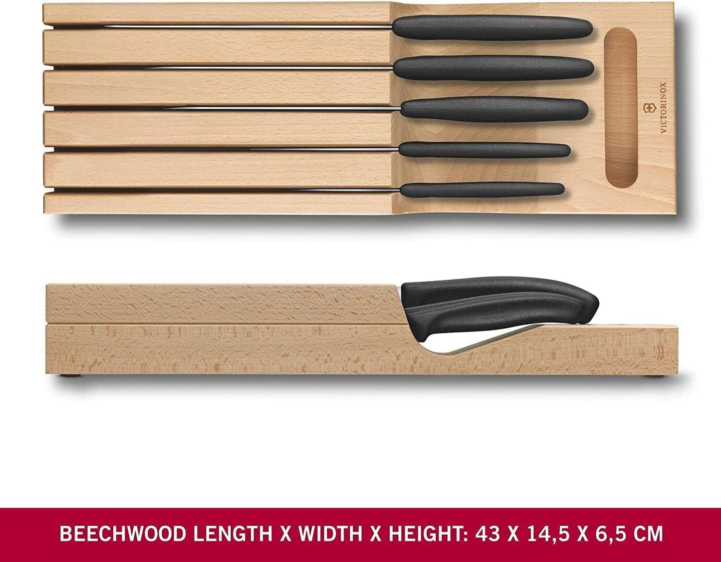 VICTORINOX SWISS CLASSIC IN-DRAWER KNIFE HOLDER, Beechwood