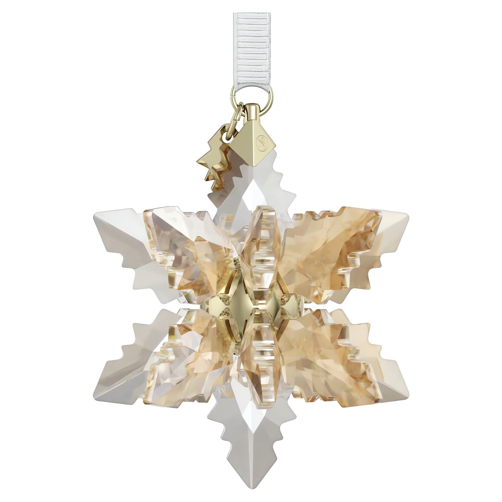 Swarovski 2024 Annual Edition 3D Snowflake Ornament - Elegant Holiday Decor Gold