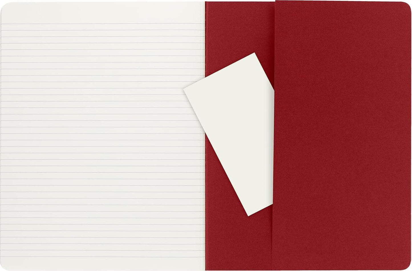 Moleskine Cahier Journal, Soft Cover, XL (7.5" x 9.5") Ruled/Line red 3 set