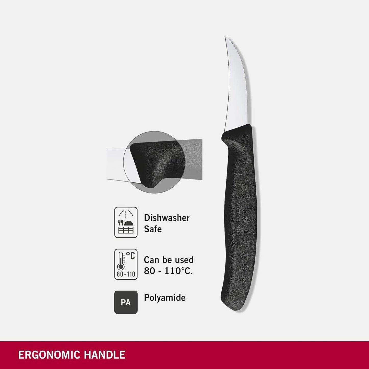 Victorinox 6.7503 Swiss Classic Paring 2½" Shaping Spear Point Blade 5/8" width