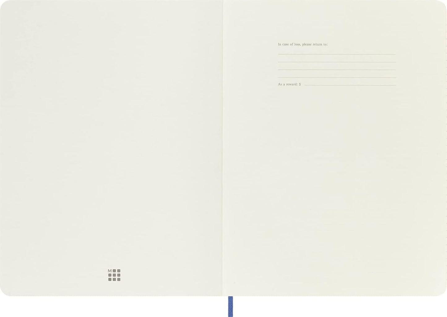 Moleskine Classic Soft Cover Notebook - Light Blue, Ruled, 9-3/4" x 7-1/2"