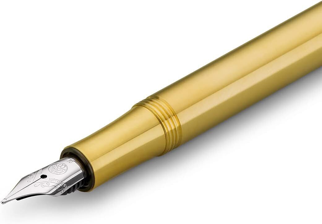 Kaweco LILIPUT Brass Fountain Pen - Premium EF Nib, Ink Cartridges, 12.5 cm
