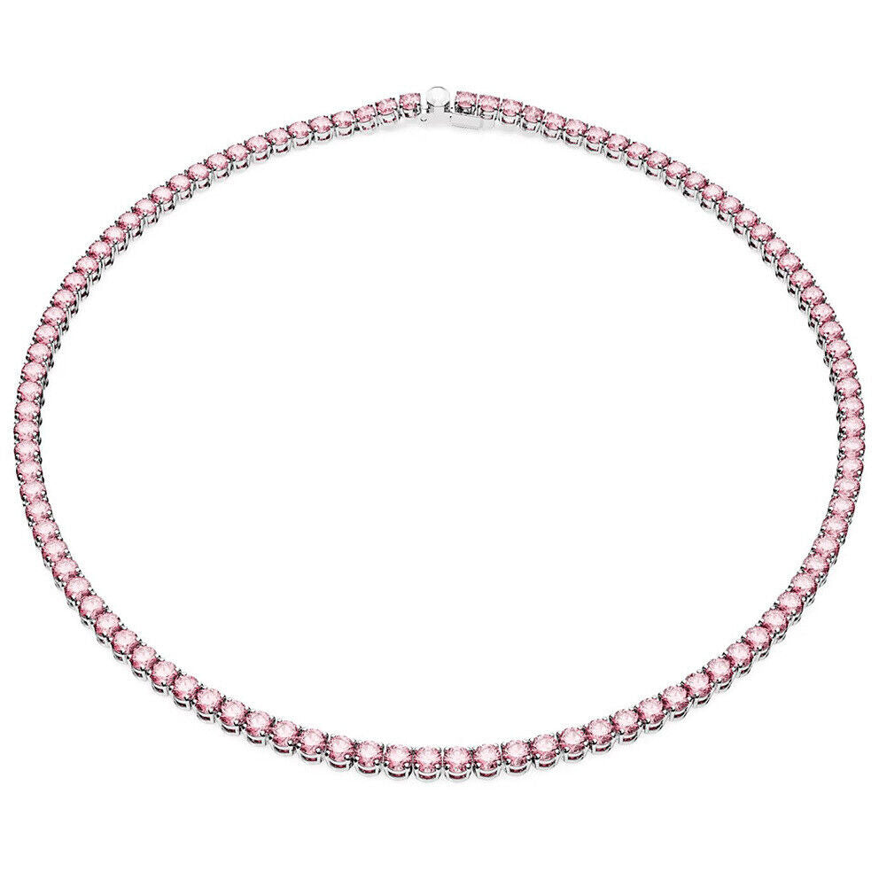 Collana Swarovski Matrix Tennis Rosa 5681800 necklace Cristalli Donna Girocollo