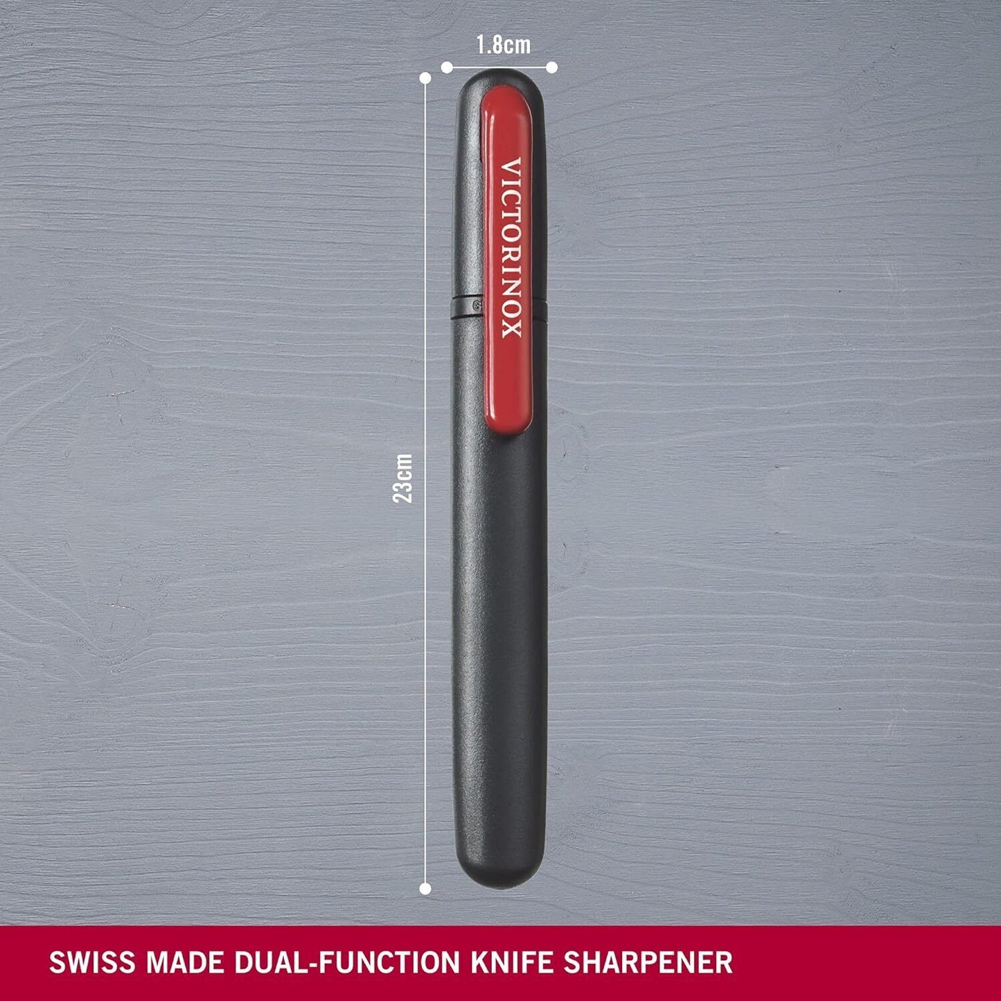 Swiss Army Victorinox Dual Pocket Knife Sharpener Black, 4.3323 New In Package