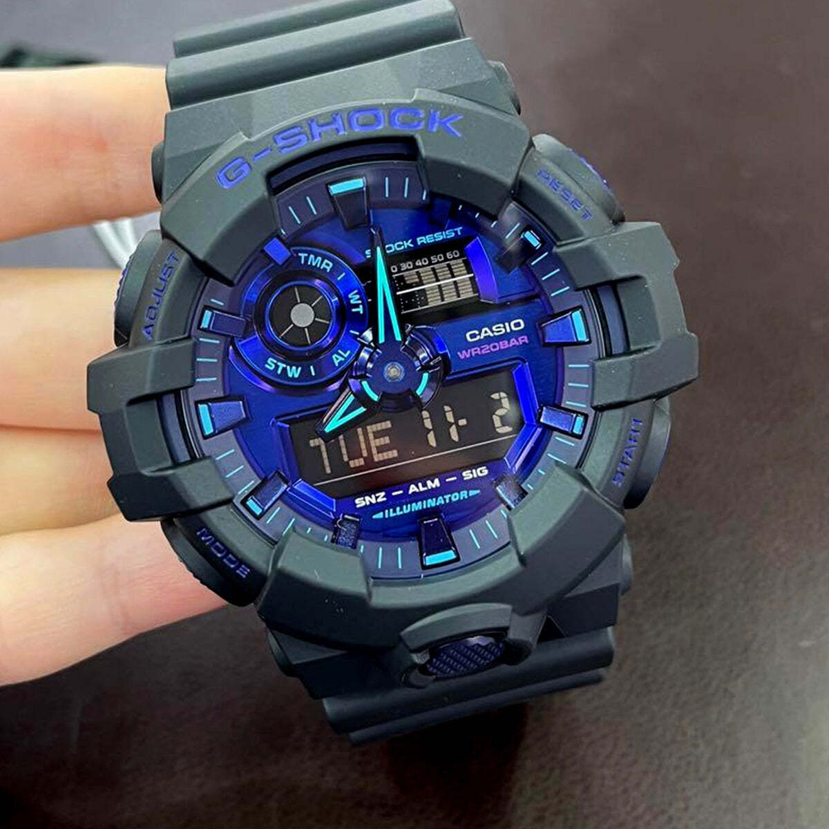 CASIO G-SHOCK GA-700VB-1ADR BLACK RESIN STRAP MEN'S WATCH