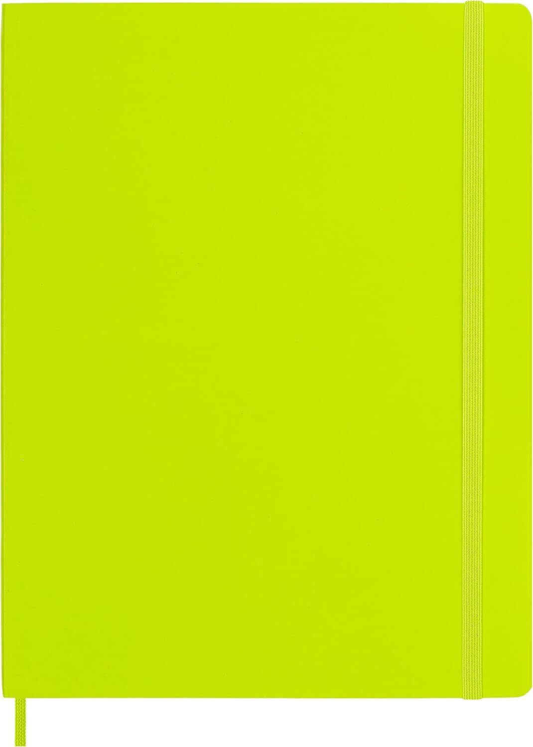 Moleskine Classic Notebook, Hard Cover, XL (7.5" x 9.5") Ruled/Lined, Lemon Gree