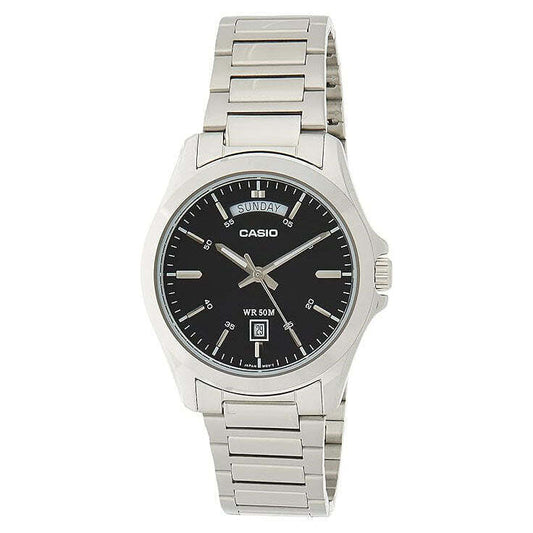 Casio MTP-1370D-1A1 Standard Analog Stainless Steel Bracelet Men's Dress Watch