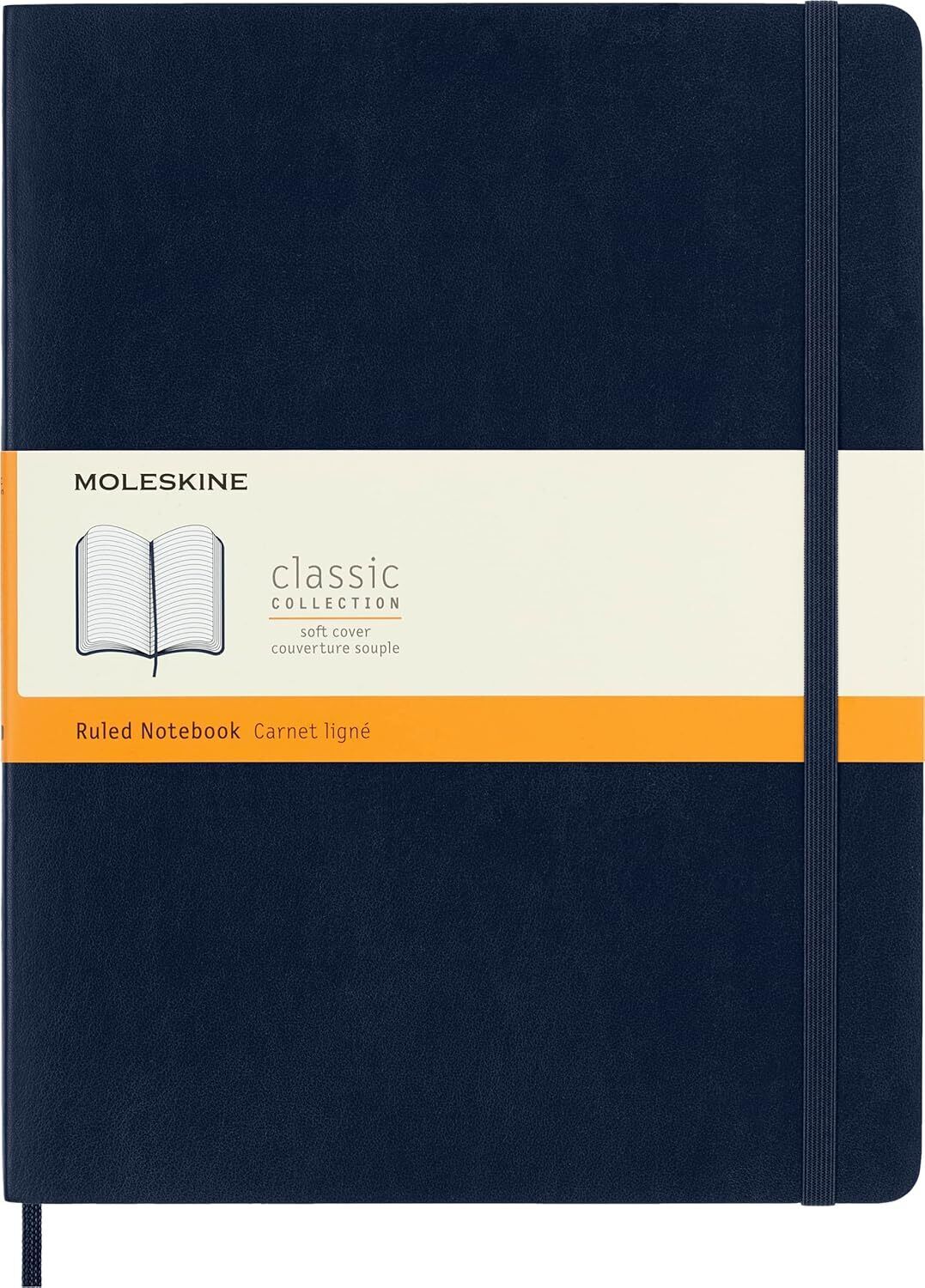 Moleskine Classic Notebook Soft Cover XL Ruled/Lined Sapphire Blue 192 Pages