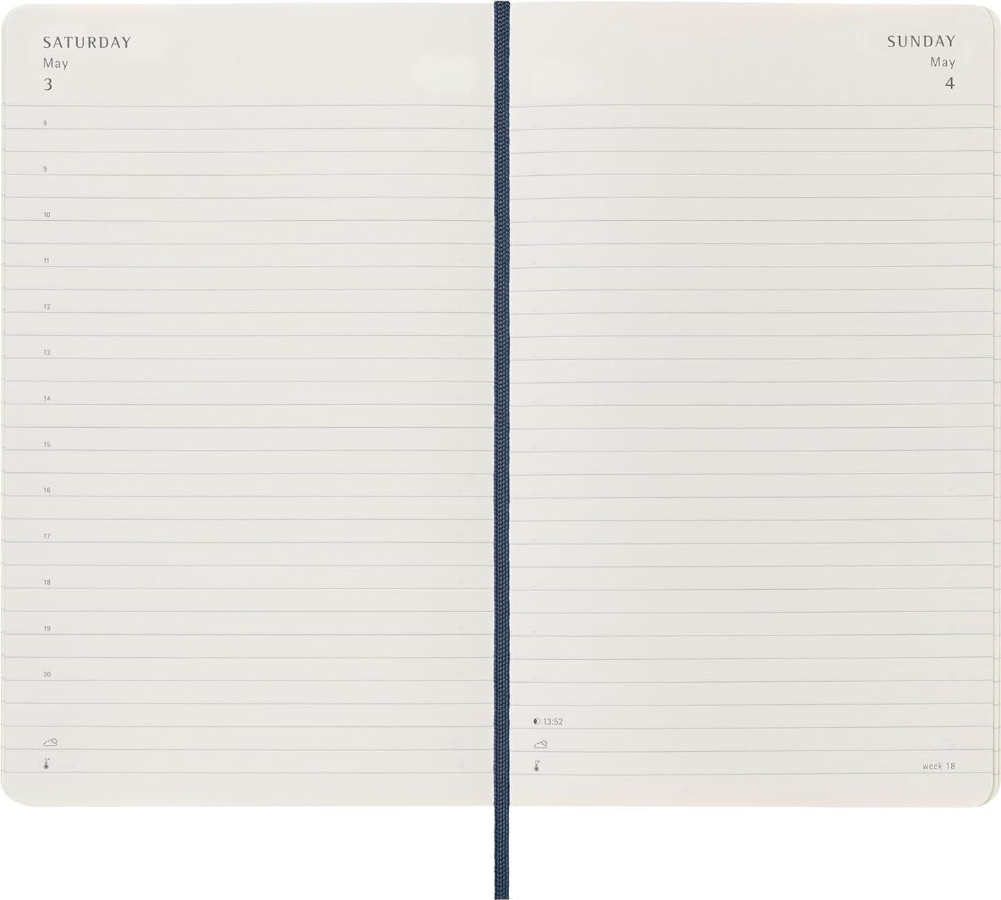 Moleskine Classic 12 Month 2025 Daily Planner, Soft Cover, Large (5" x 8.25"),
