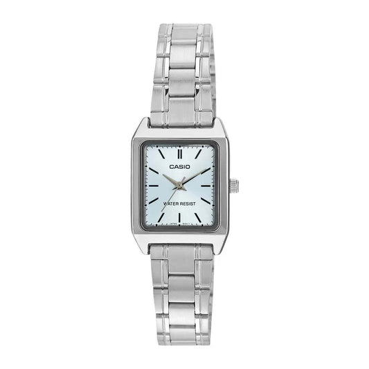 Casio LTP-V007D-2E Women's Quartz Watch NEW Silver Tone Stainless Steel Band