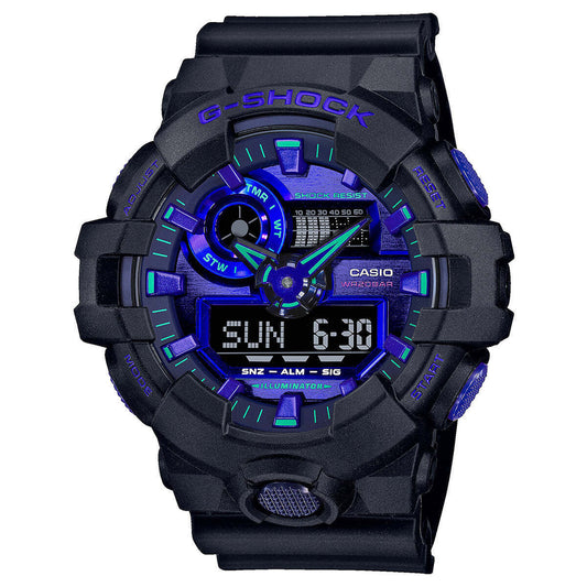 CASIO G-SHOCK GA-700VB-1ADR BLACK RESIN STRAP MEN'S WATCH