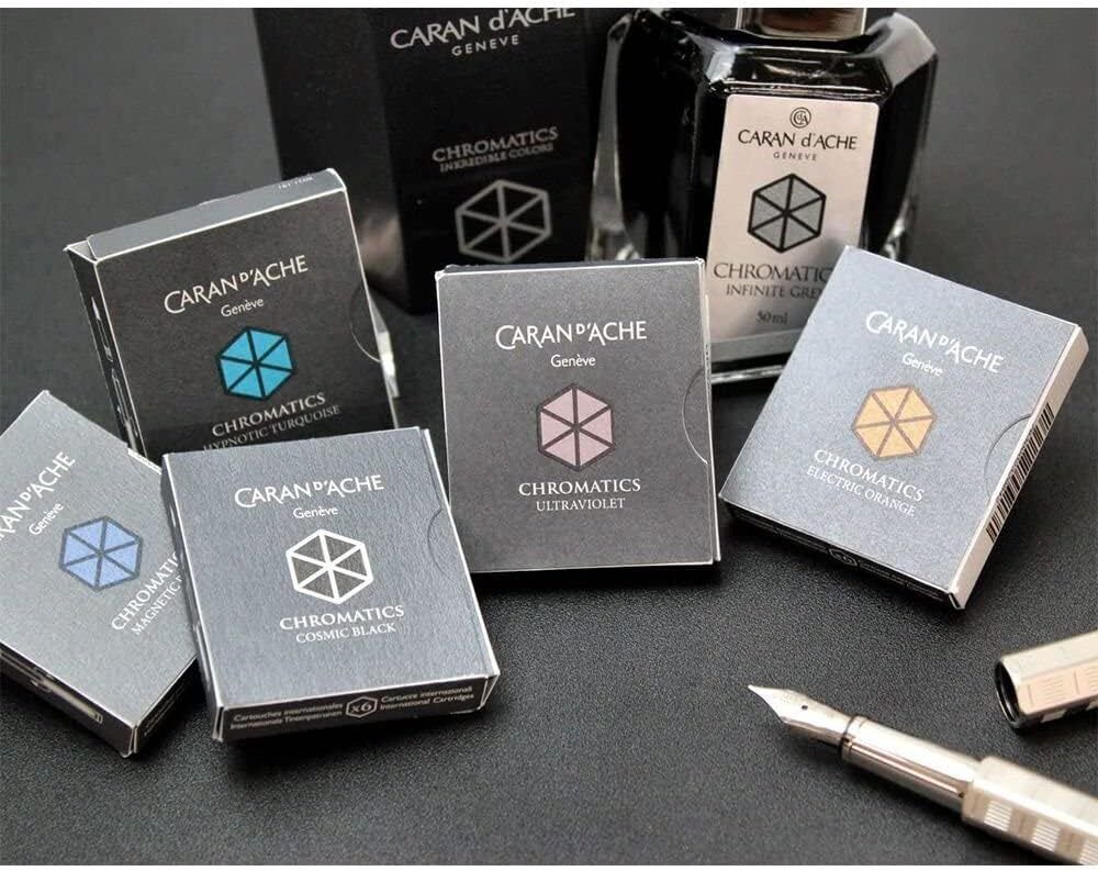 Caran d'Ache CD8021.14 Ink Cartridges - Idyllic Blue (Pack of 6)