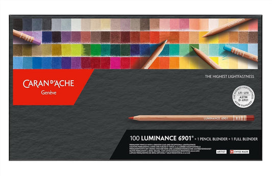 Caran d'Ache Luminance Set of 100 Colored Pencils + Blenders