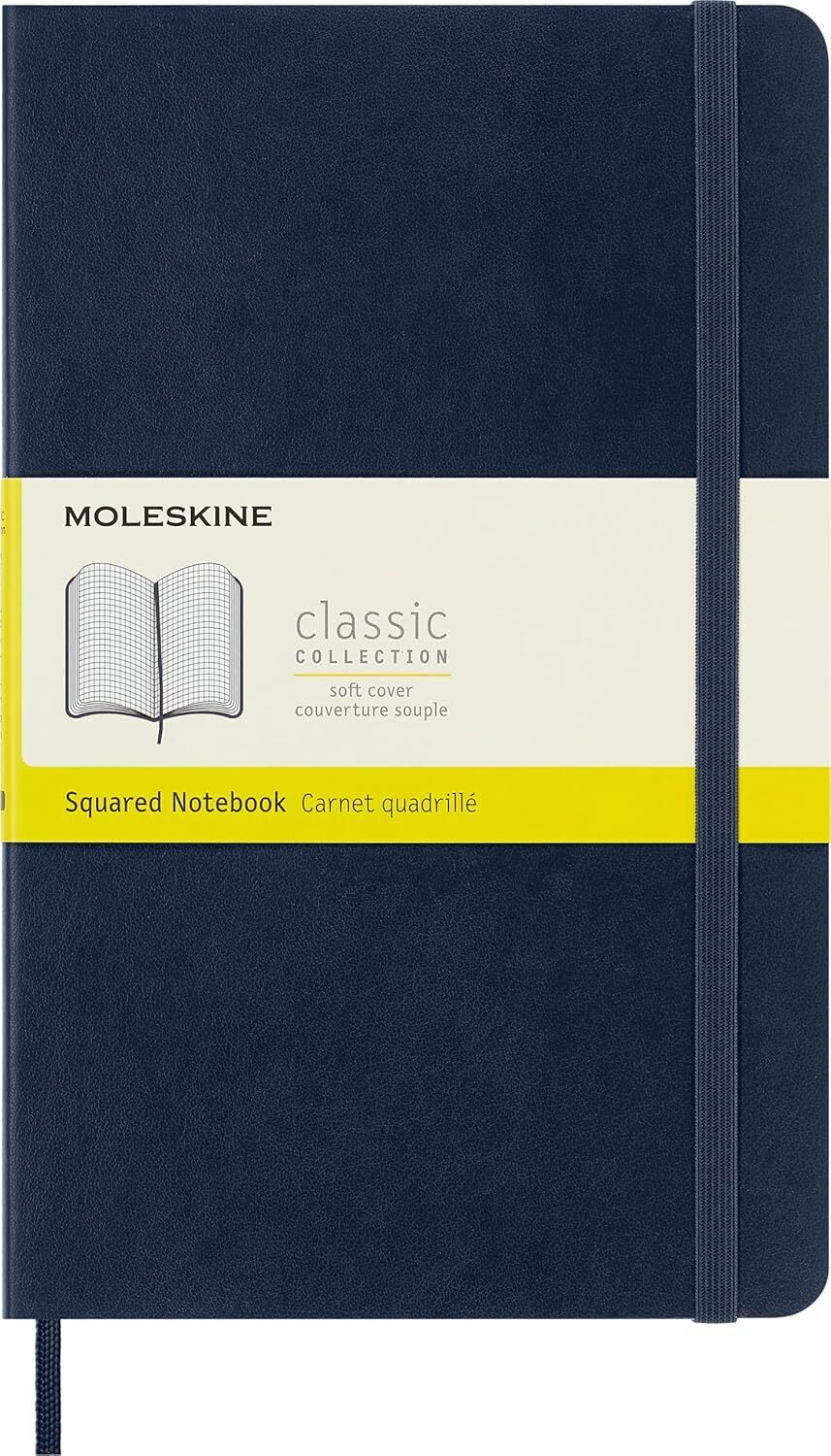 Moleskine - Classic Squared Paper Notebook - Soft Cover and Elastic Closure Jour