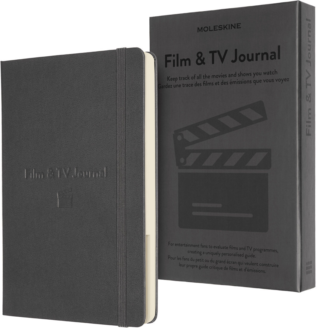 Moleskine Passion Journal, Film & TV, Hard Cover, Large (5" x 8.25") Black, 400