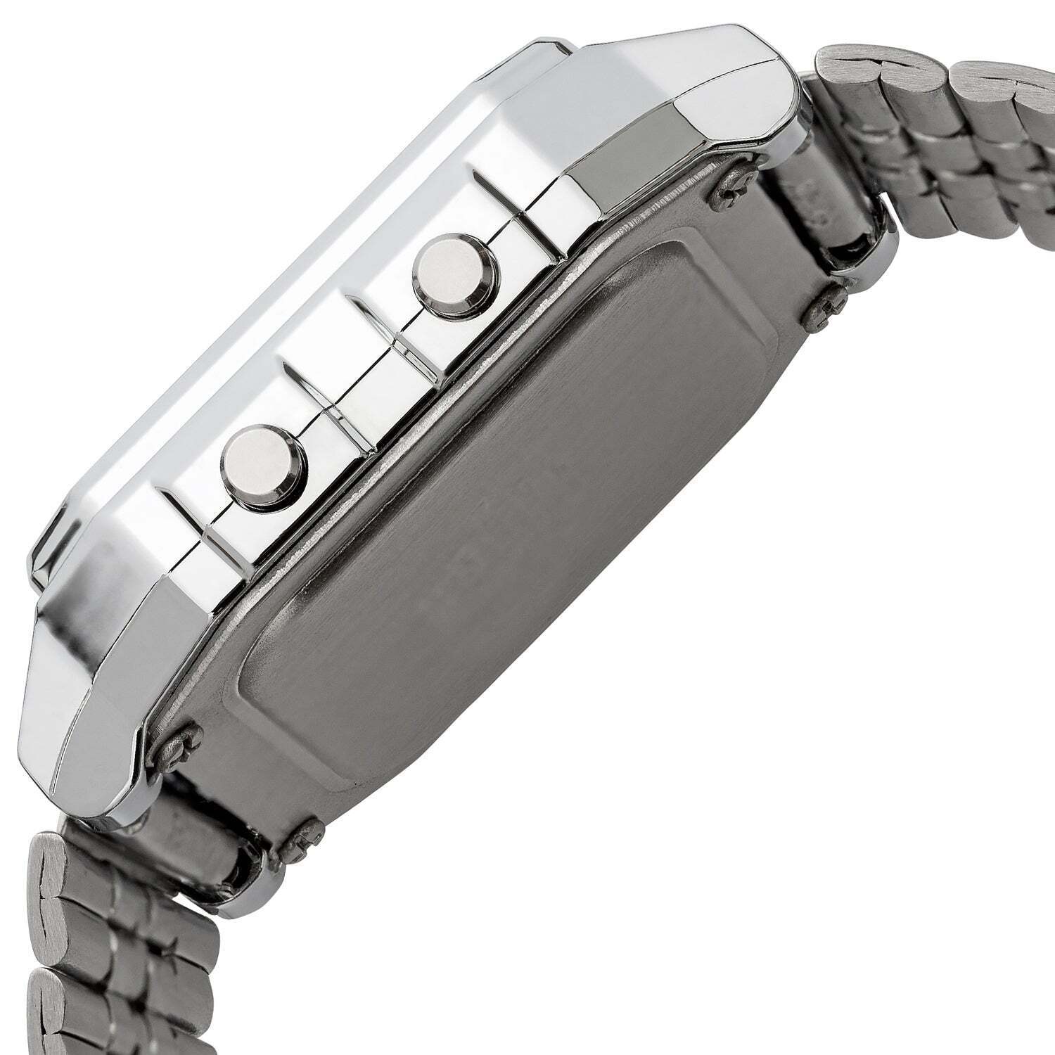 CASIO A500WA-1D Silver Vintage Digital Watch, World Time, LED, Stainless Band