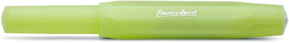 Kaweco FROSTED SPORT Fine Lime Fountain Pen, 13cm, BB Nib, Premium Ink Cartridge
