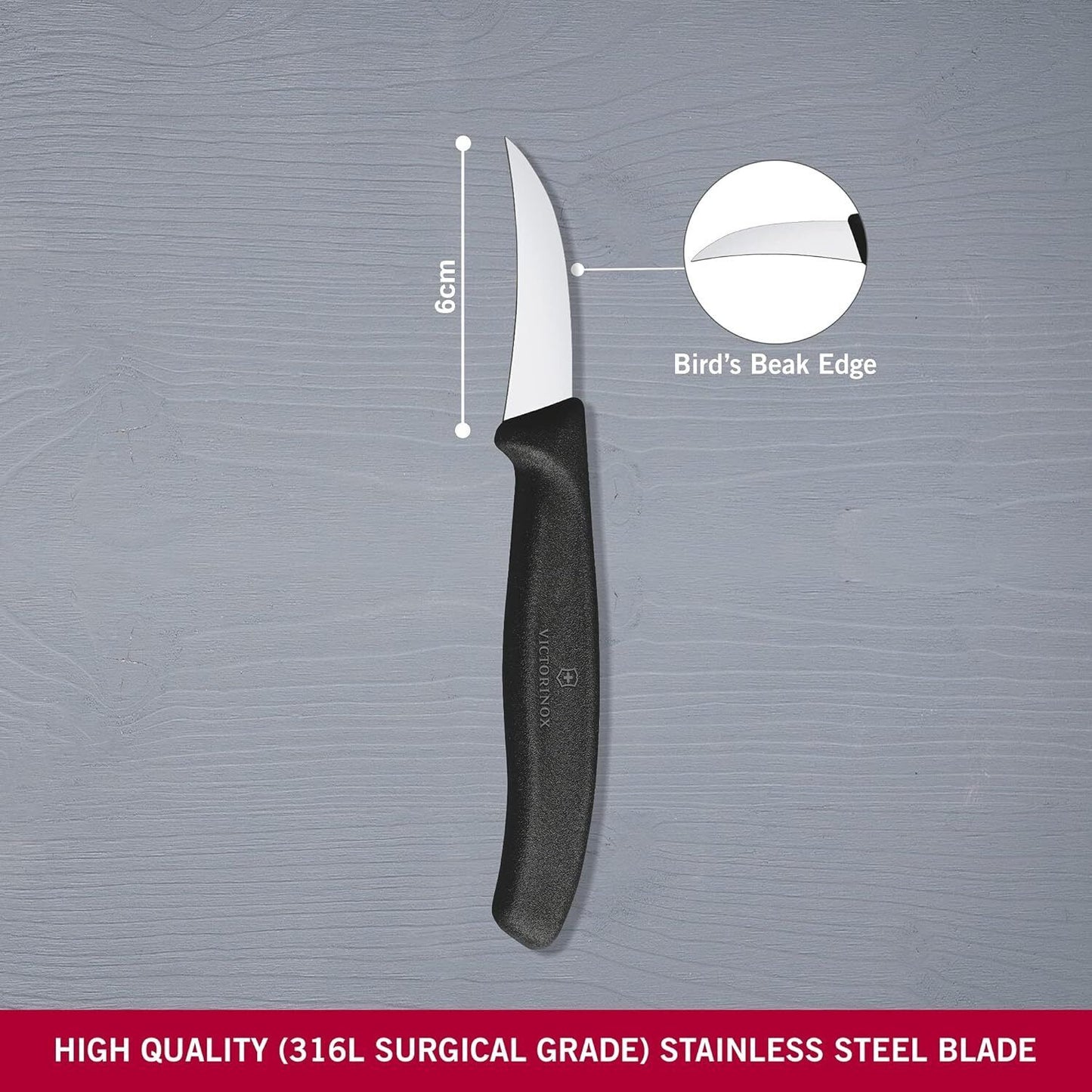 Victorinox 6.7503 Swiss Classic Paring 2½" Shaping Spear Point Blade 5/8" width