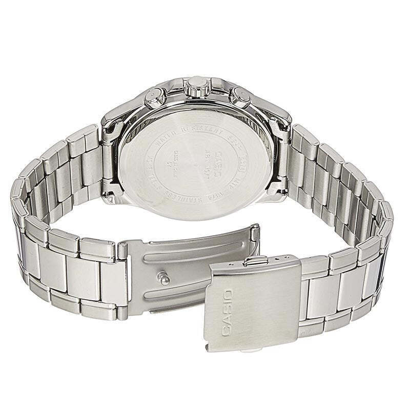 Casio MTP-1374D-1A Enticer Black Analog Stainless Steel Quartz Men's Dress Watch