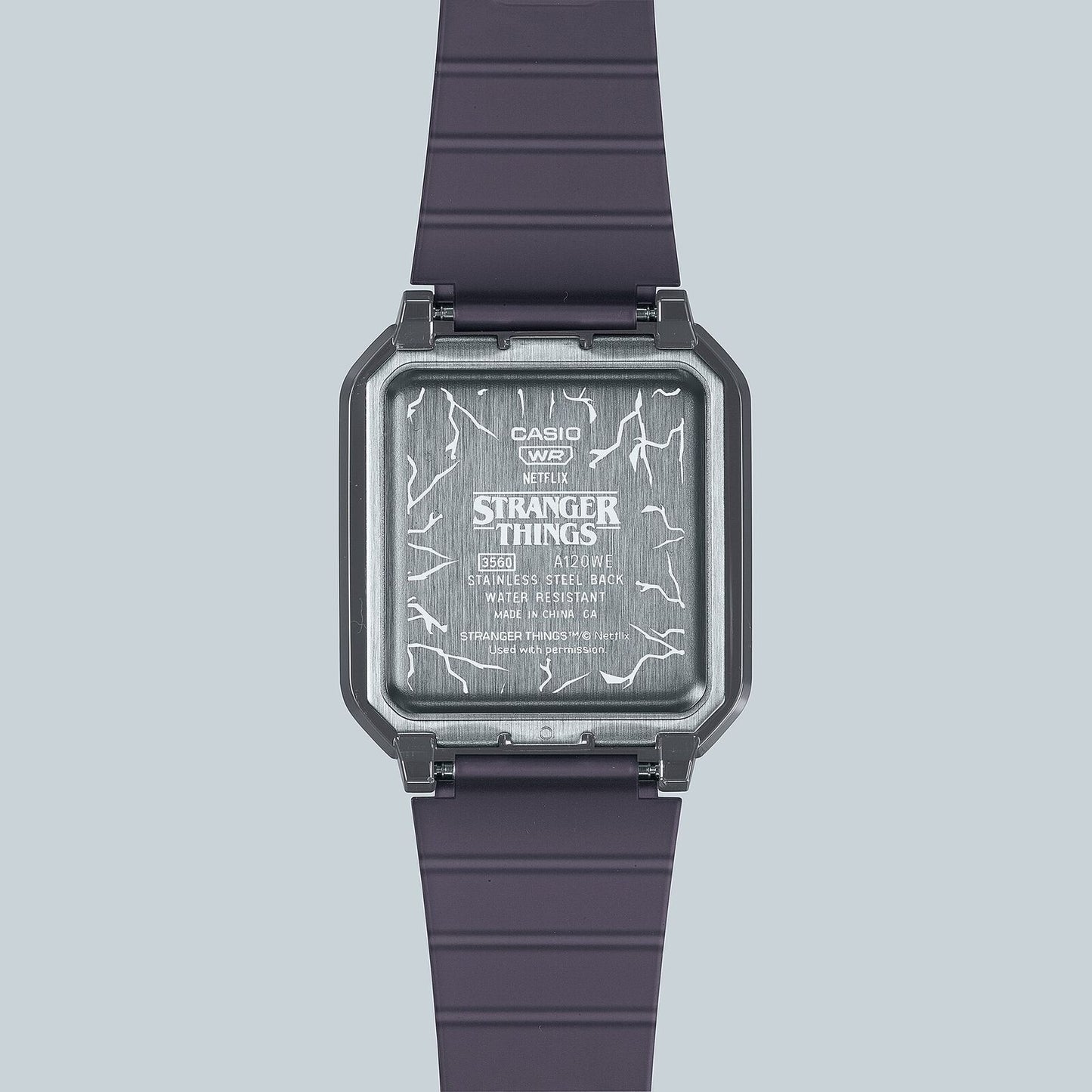 Casio A120WEST-1A Stranger Things Collab Watch–80s Retro LED Design, Demogorgon