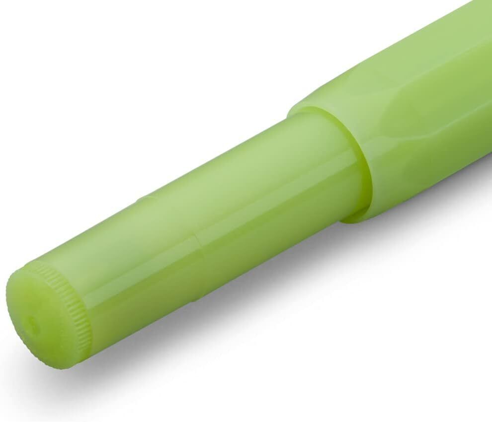 Kaweco FROSTED SPORT Fine Lime Fountain Pen, 13cm, BB Nib, Premium Ink Cartridge