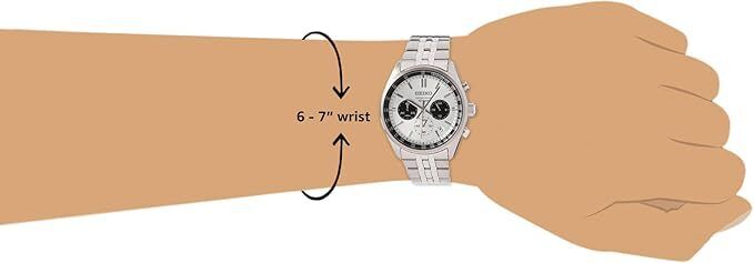 Seiko Chronograph Quartz White Dial Men's Watch SSB425P1