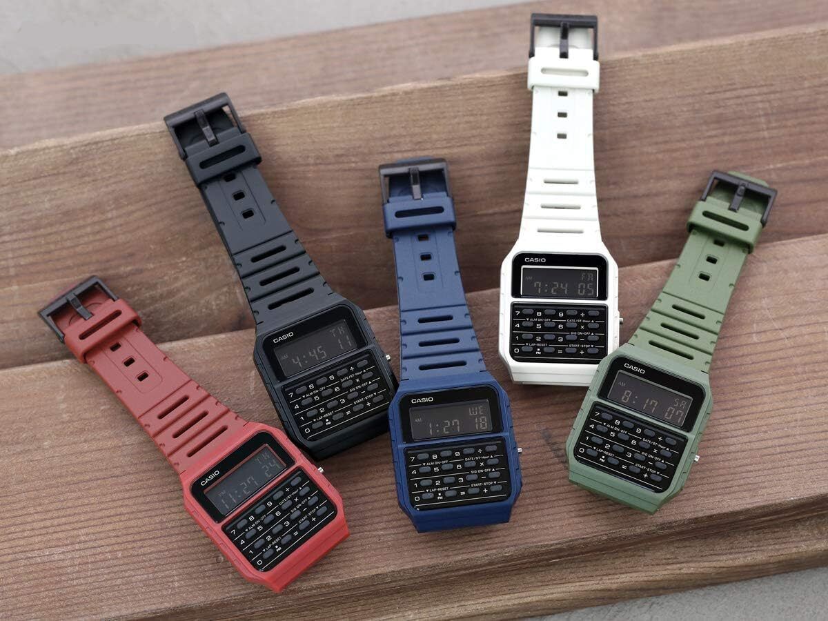 CASIO Men's Calculator Watch CA-53WF-3BDF Olive Green Digital Resin Strap