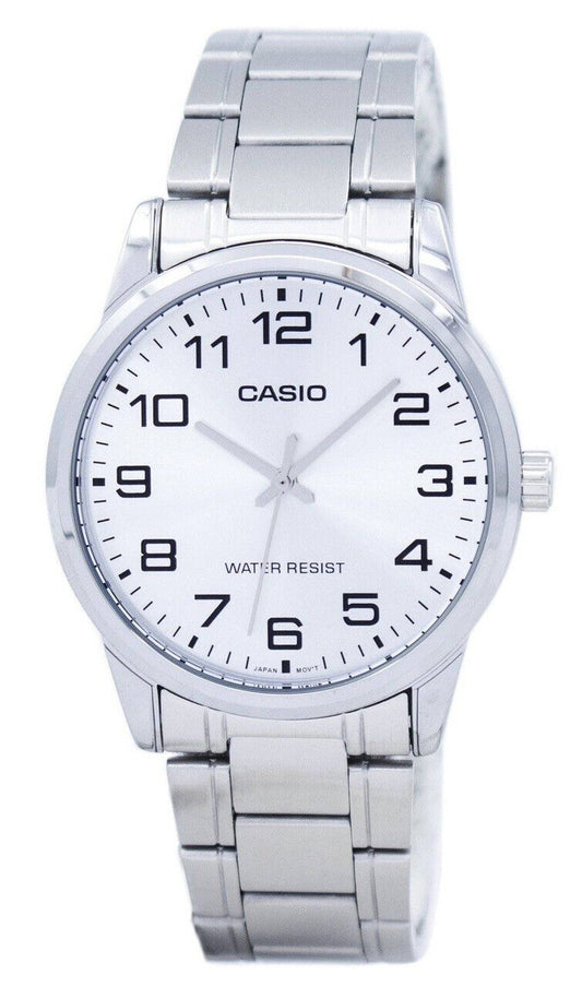 Casio MTP-V001D-7B Men's Standard Stainless Steel Easy Reader Silver Dial Watch