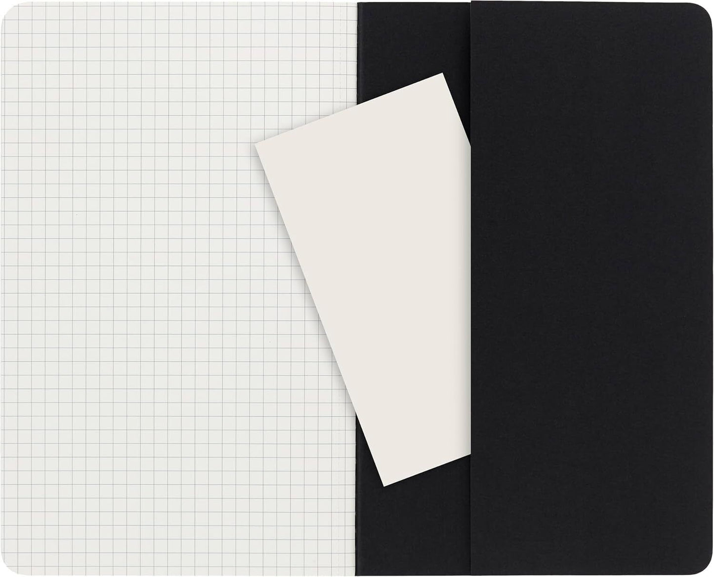 Moleskine Cahier Journal, Soft Cover, Large (5" x 8.25") Squared/Grid, Black, 80