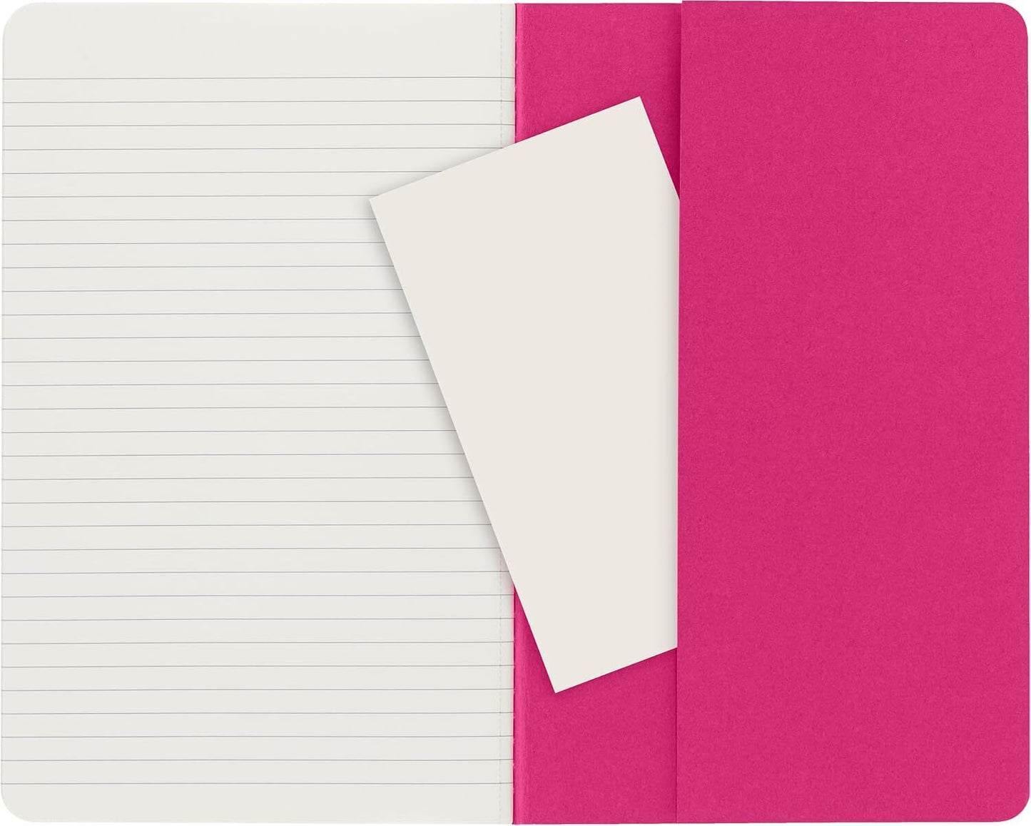 Moleskine Cahier Journal, Set 3 Notebooks with Ruled Pages, Cardboard Cover with