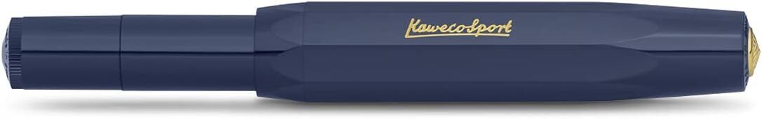 Kaweco Classic Sport Fountain Pen Navy Blue with 23K Gold-Plated Steel Nib, F