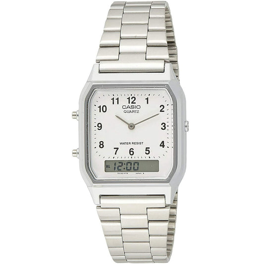 Casio AQ230A-7B Men's Analog/Digital Silver Stainless Steel, New with Tags!