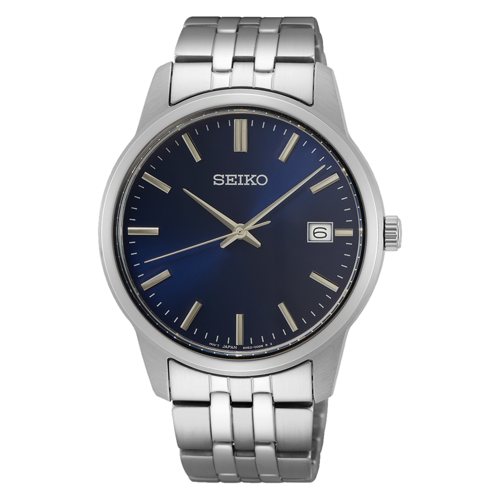 Seiko Quartz Blue Dial Men's Stainless Steel Watch SUR399P1 New With Tags