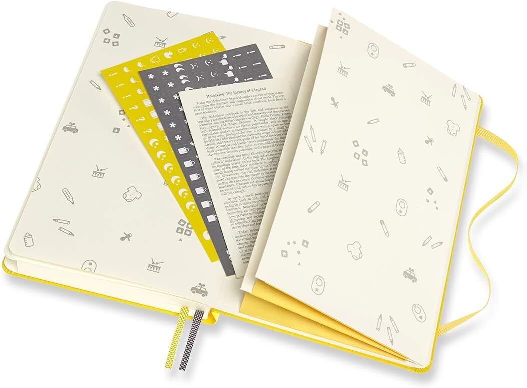 Moleskine Passion Journal, Baby, Hard Cover, Large (5" x 8.25") Yellow, 400 Page