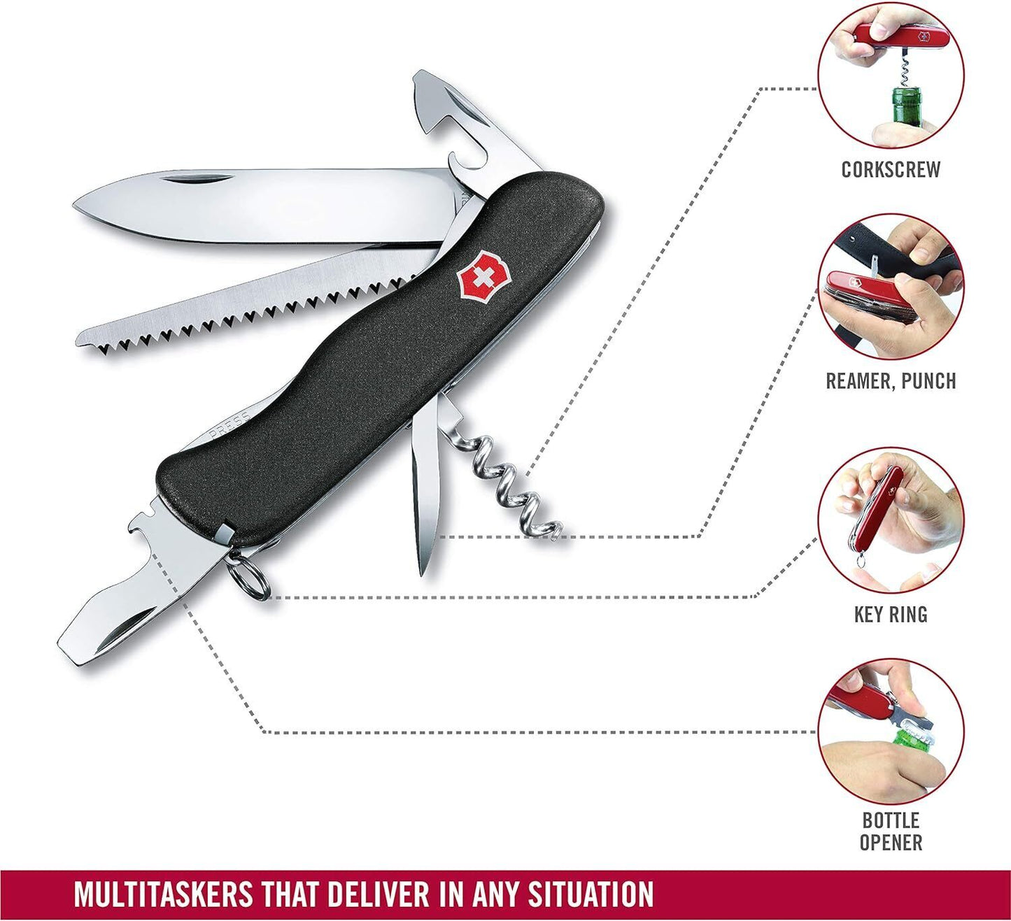 Victorinox - Forester Swiss Army Knife (Black) 0.8363.3