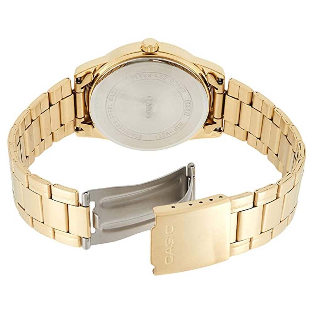 Casio MTP-V001G-9B Men's Standard Gold Tone Stainless Steel Easy Reader Watch