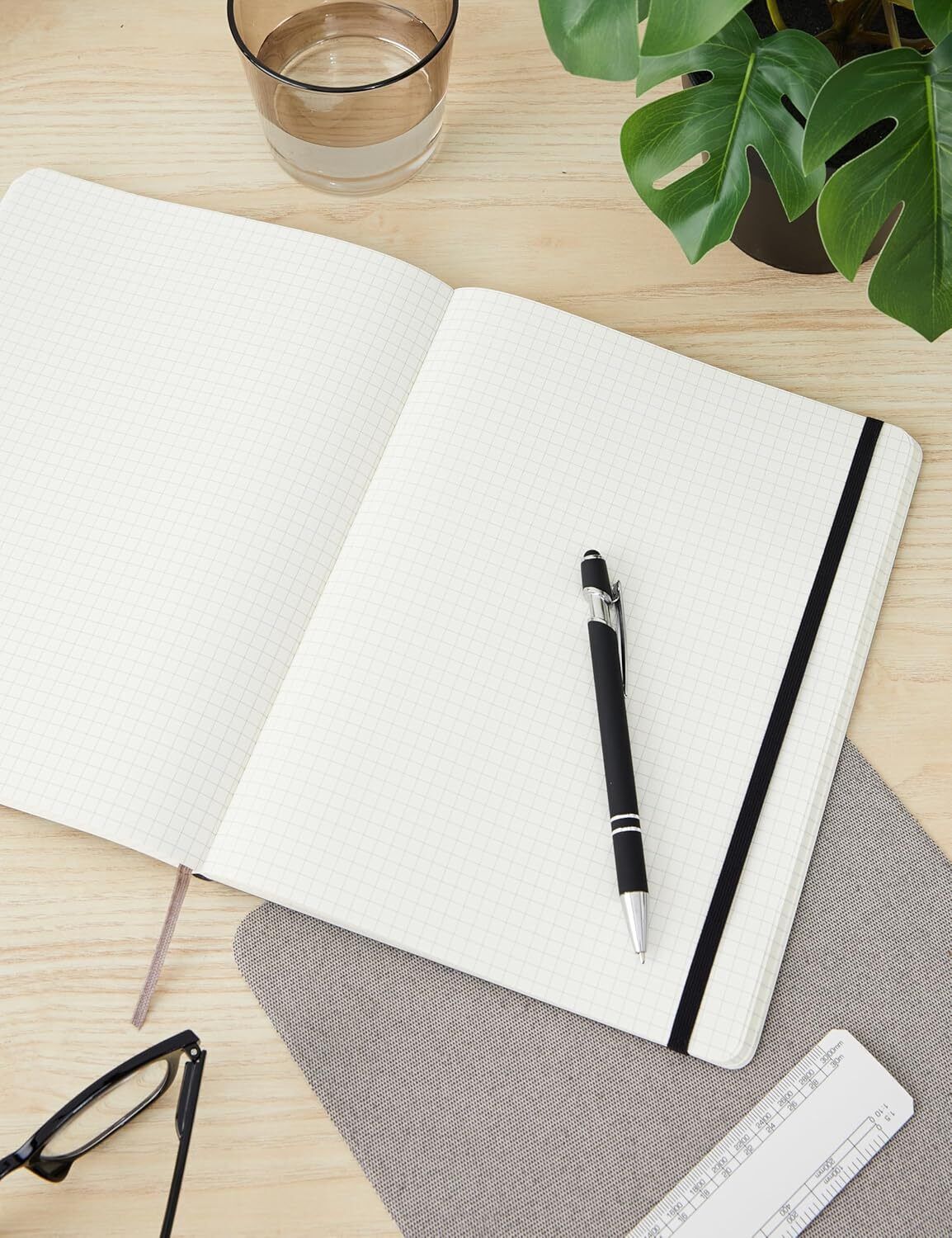 Moleskine Classic Notebook, Soft Cover, XL 7.5" x 9.5 Squared/Grid, Black, 192