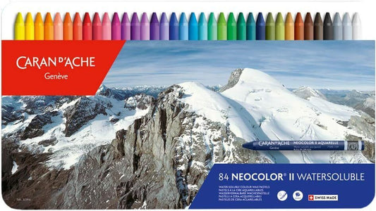 Caran d'Ache Classic Neocolor II Water-Soluble Pastels, 84 Colors
