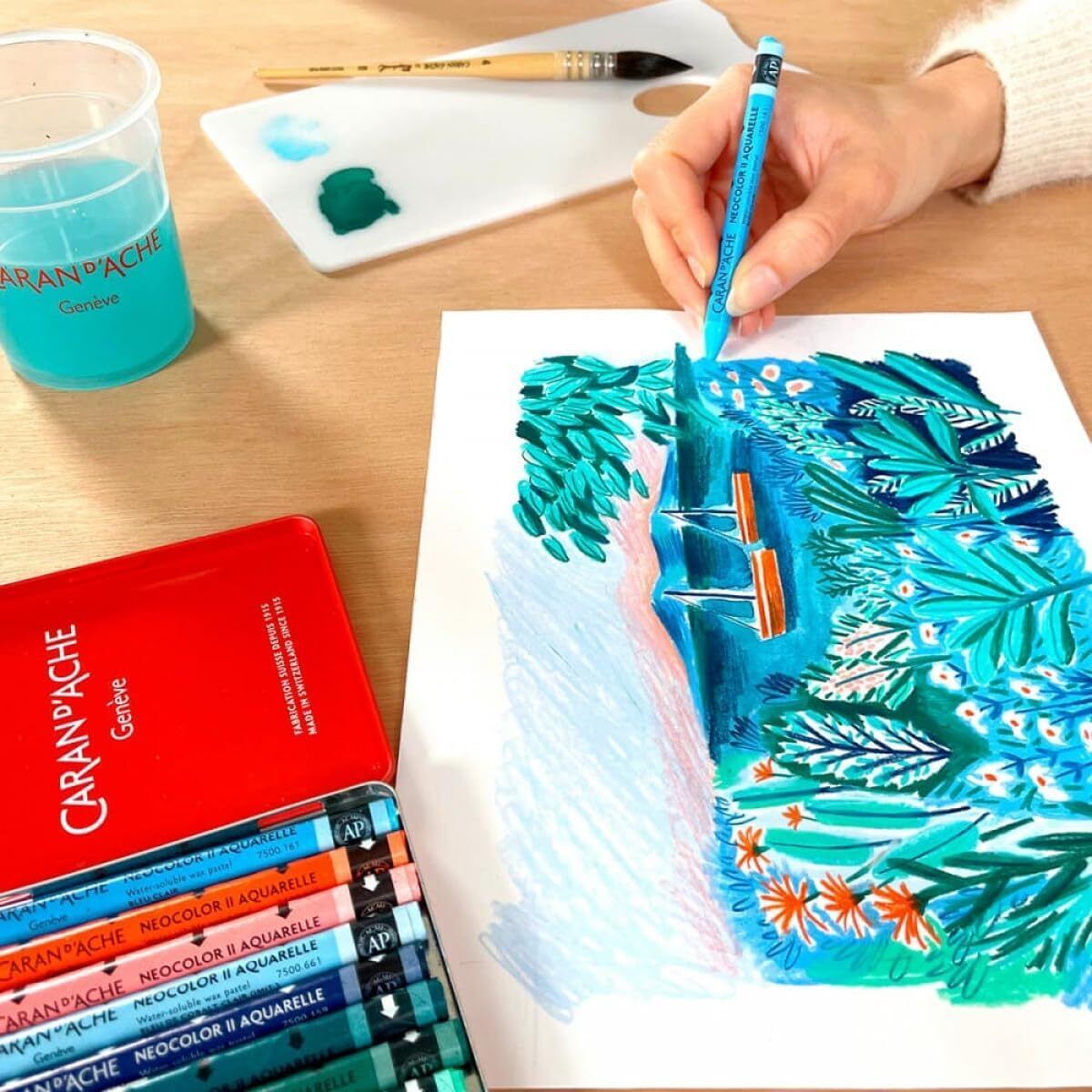 Caran d'Ache Classic Neocolor II AQUARELLE Water-Soluble Multi-colour