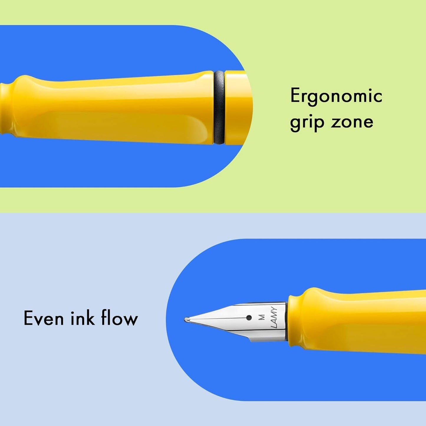 Lamy Safari Fountain Pen, Yellow, Made In Germany, Left Handed 4000223