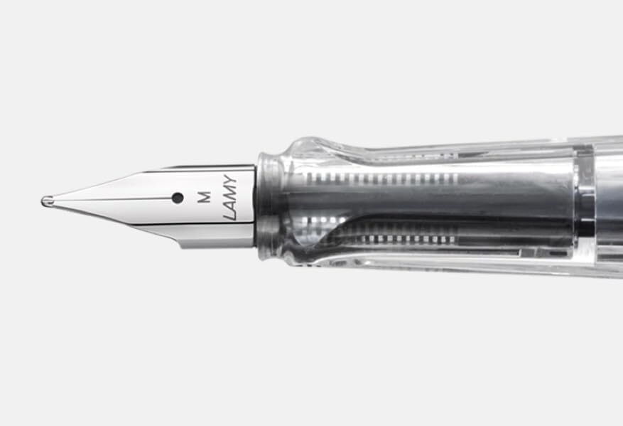 LAMY Transparent Vista Fountain Pen with Medium Nib and Blue Ink (L12M)
