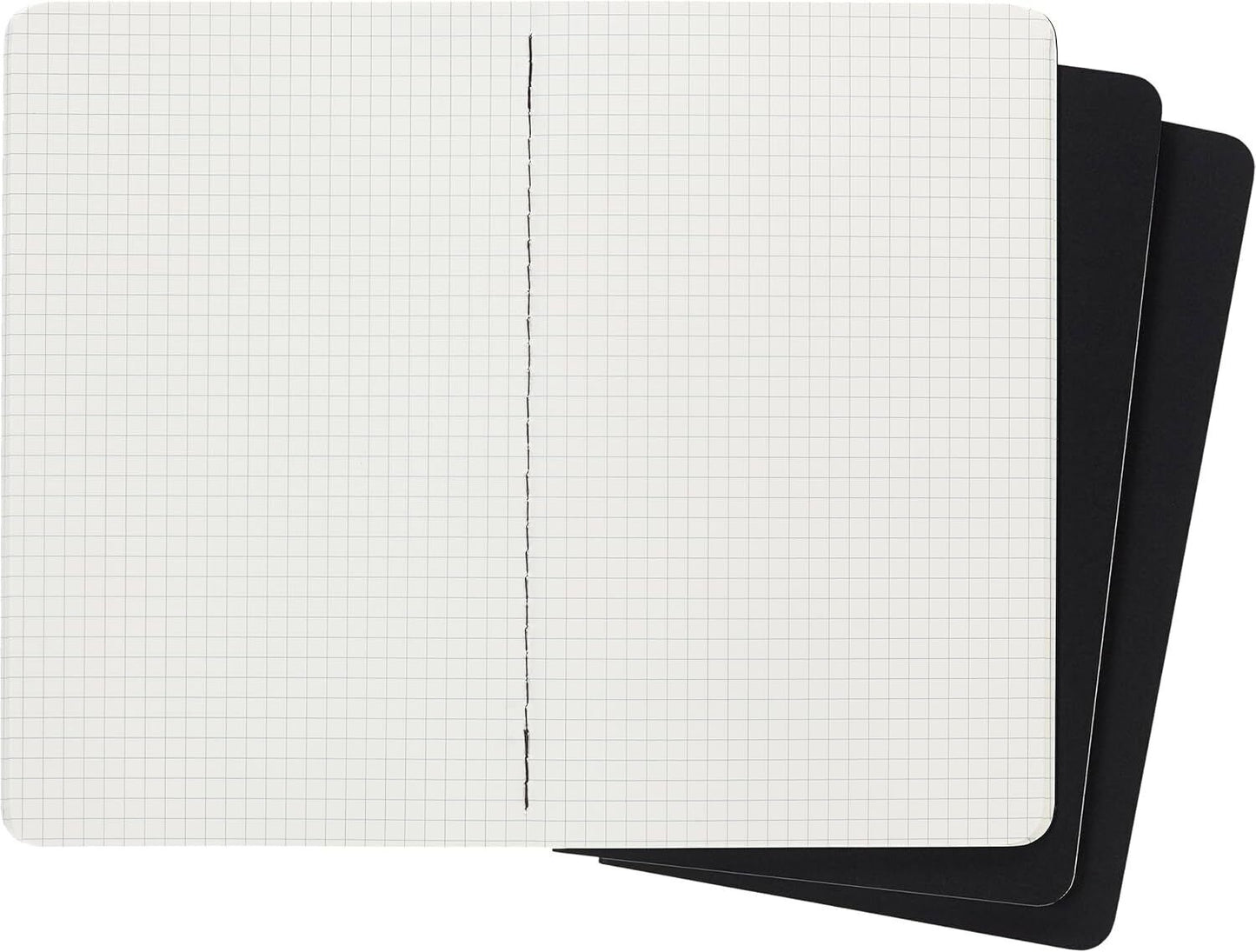 Moleskine Cahier Journal, Soft Cover, Large (5" x 8.25") Squared/Grid, Black, 80
