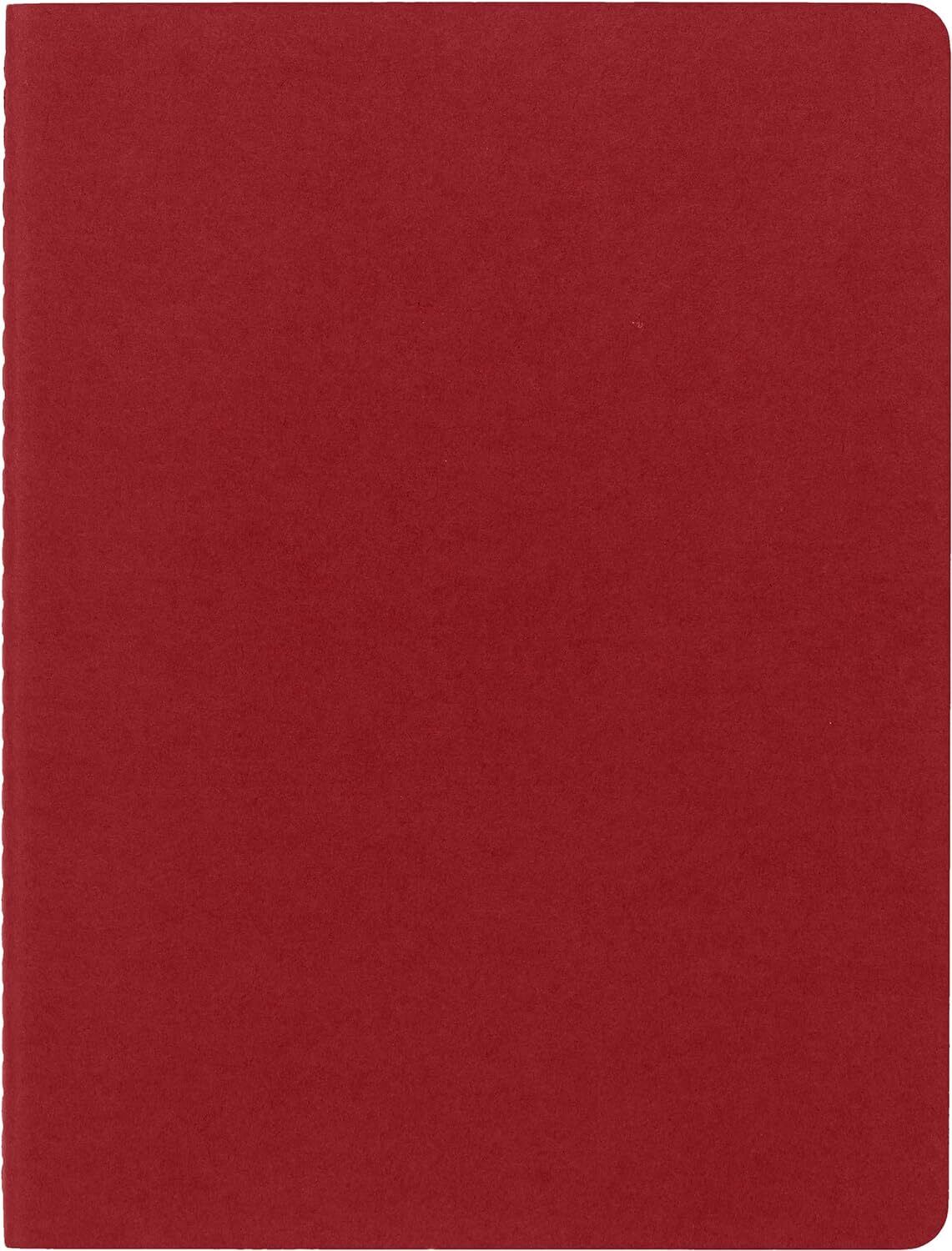 Moleskine Cahier Journal, Soft Cover, XL (7.5" x 9.5") Ruled/Line red 3 set