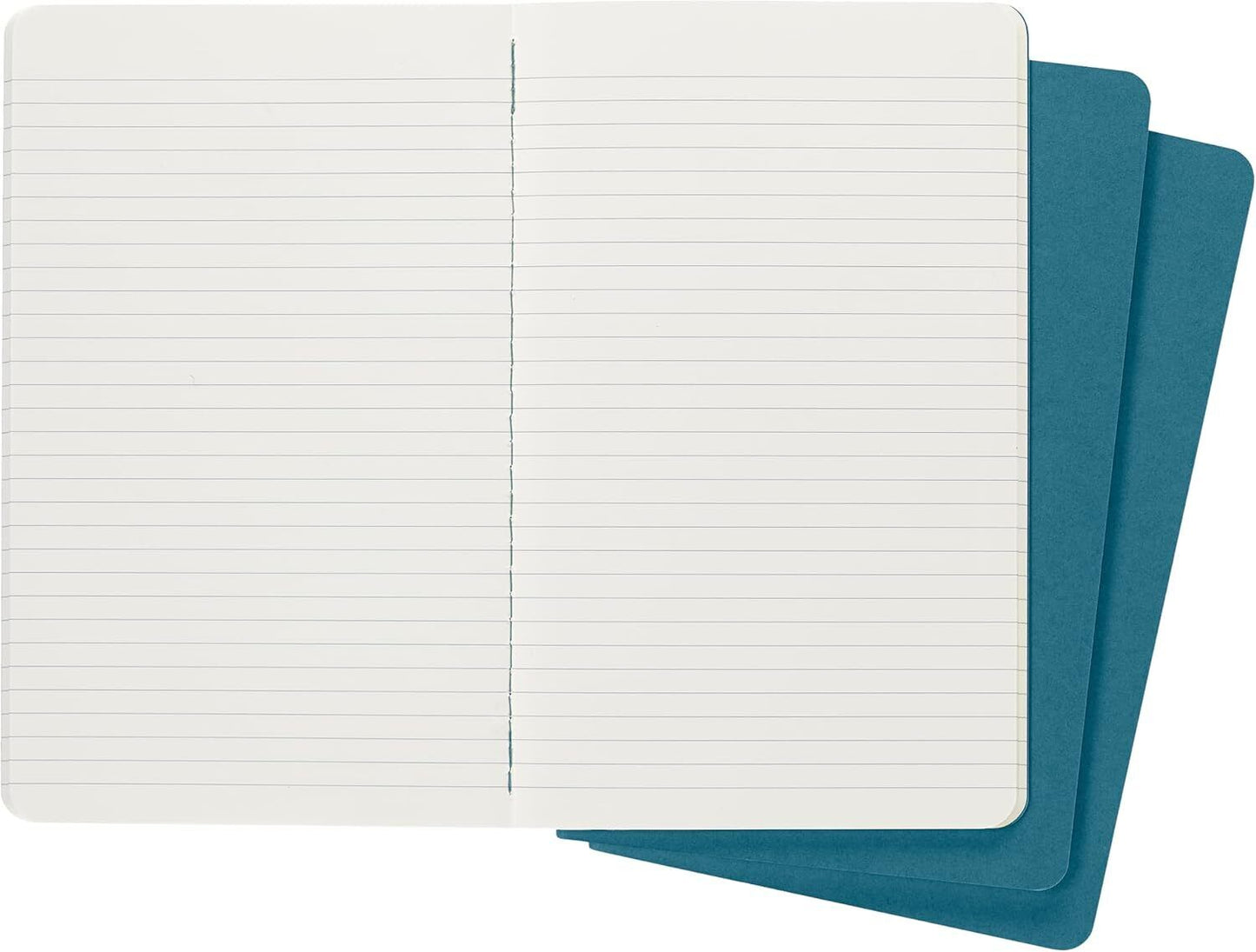 Moleskine Cahier Journal, Soft Cover, (5" X 8.25")Ruled/Lined, Brisk Blue 3 set